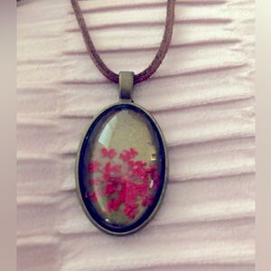 Trendy Red Flower Necklace